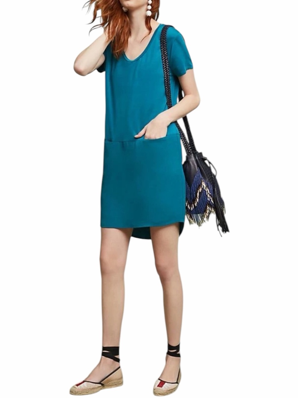 NEW ANTHROPOLOGIE DOLAN Left Coast Collection "Loren" T-Shirt Tunic Dress Size M